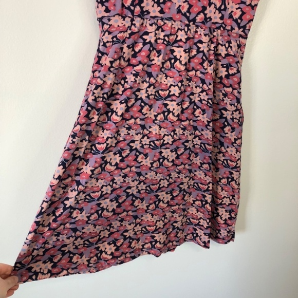 Mata Traders Pink Purple Floral Swing Mini Dress Size Small - Picture 6 of 10